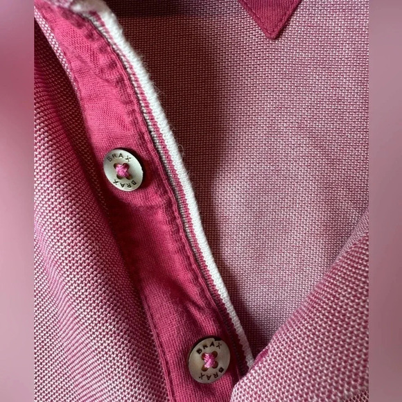 Brax Men’s Polo Shirt Pink Color Large Style Petter Pink - Picture 4 of 6